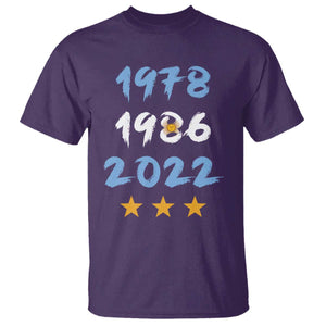 Argentina 3 Stars Champions T Shirt 1978 1986 2022 Football Pride
