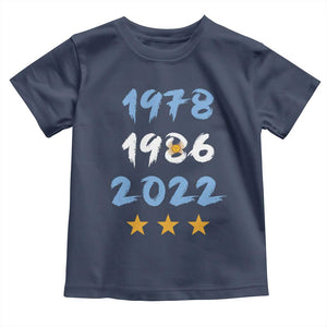 Argentina 3 Stars Champions Toddler T Shirt 1978 1986 2022 Football Pride