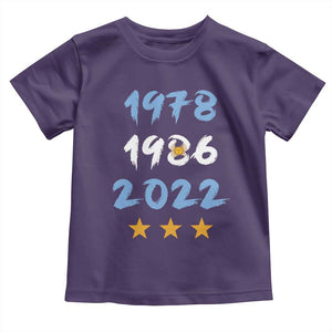 Argentina 3 Stars Champions Toddler T Shirt 1978 1986 2022 Football Pride