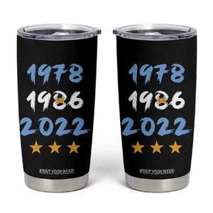 Argentina 3 Stars Champions Tumbler Cup 1978 1986 2022 Football Pride