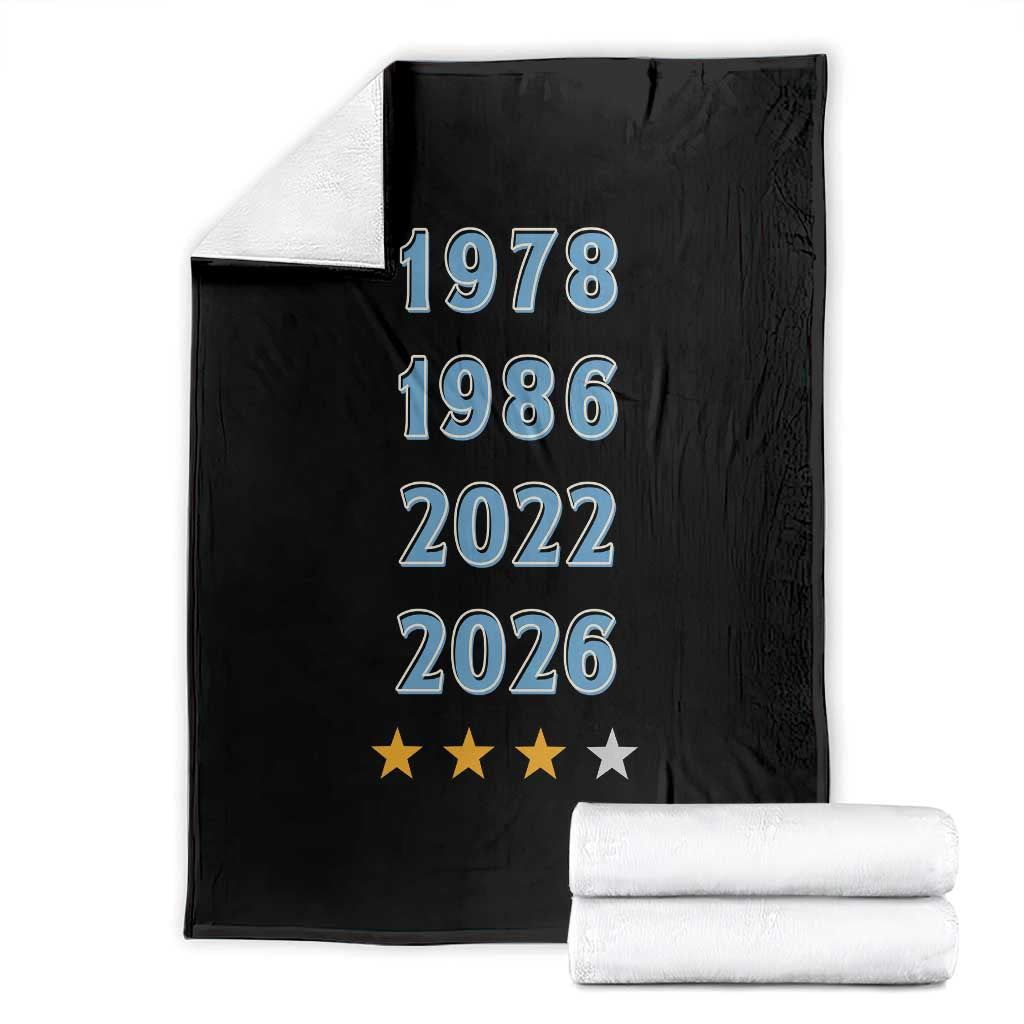Argentina Flag Pride Soccer Throw Blanket 1978 1986 2022 Future Fourth Star TS12 Black Print Your Wear