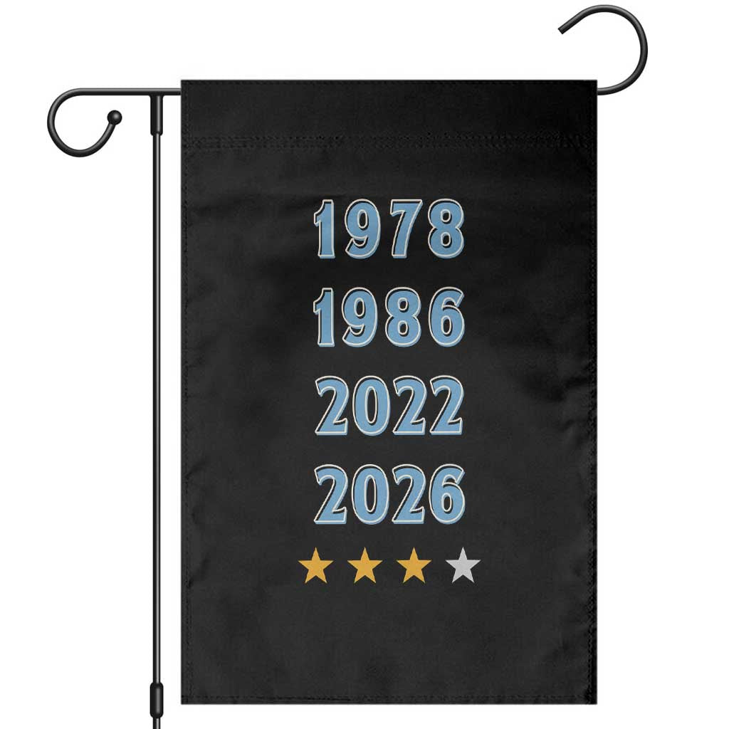 Argentina Flag Pride Soccer Garden Flag 1978 1986 2022 Future Fourth Star TS12 Black Print Your Wear