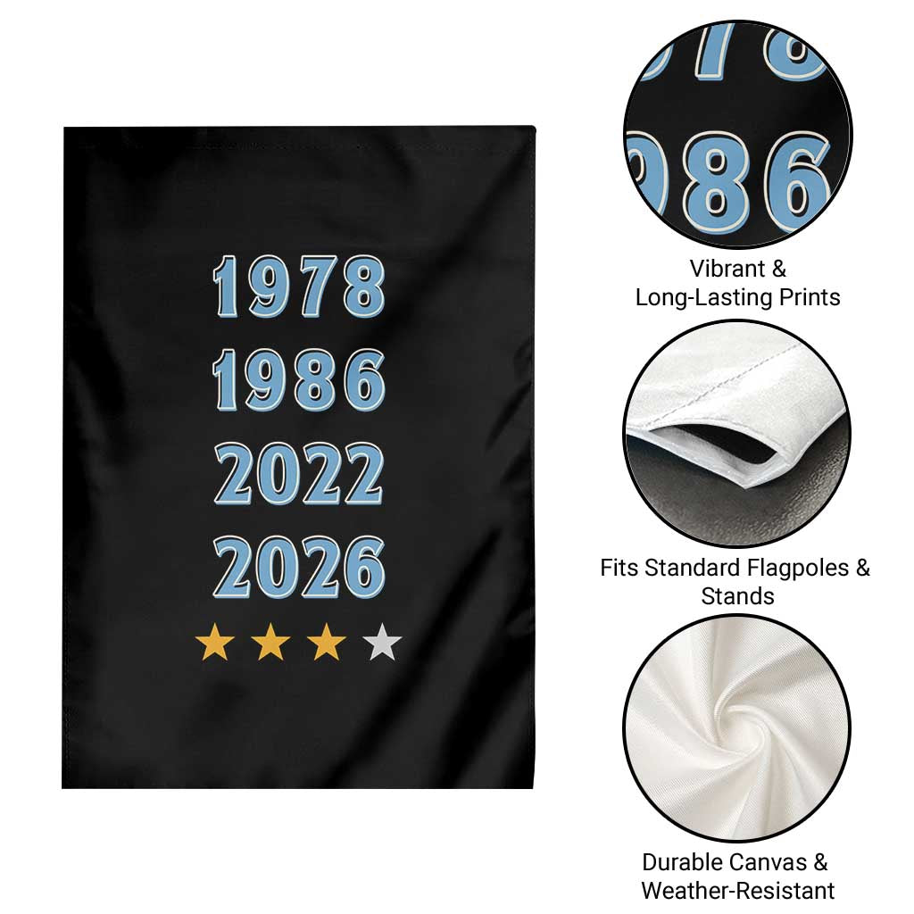 Argentina Flag Pride Soccer Garden Flag 1978 1986 2022 Future Fourth Star