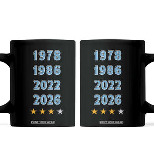 Argentina Flag Pride Soccer Coffee Mug 1978 1986 2022 Future Fourth Star