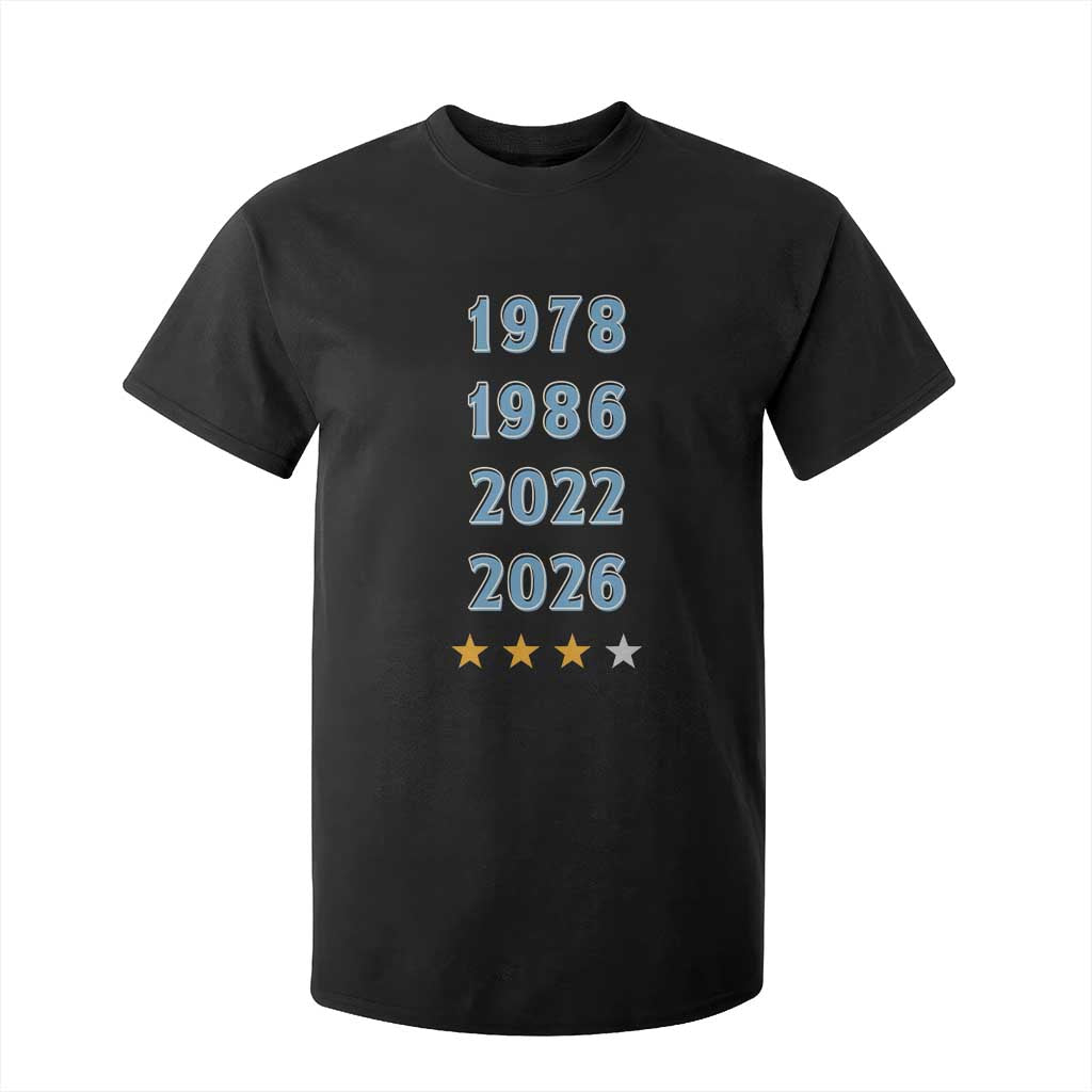 Argentina Flag Pride Soccer T Shirt For Kid 1978 1986 2022 Future Fourth Star
