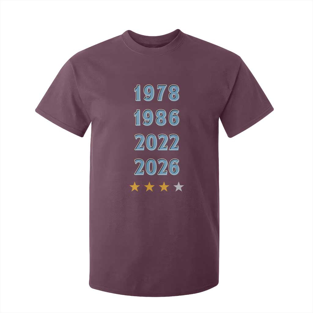 Argentina Flag Pride Soccer T Shirt For Kid 1978 1986 2022 Future Fourth Star