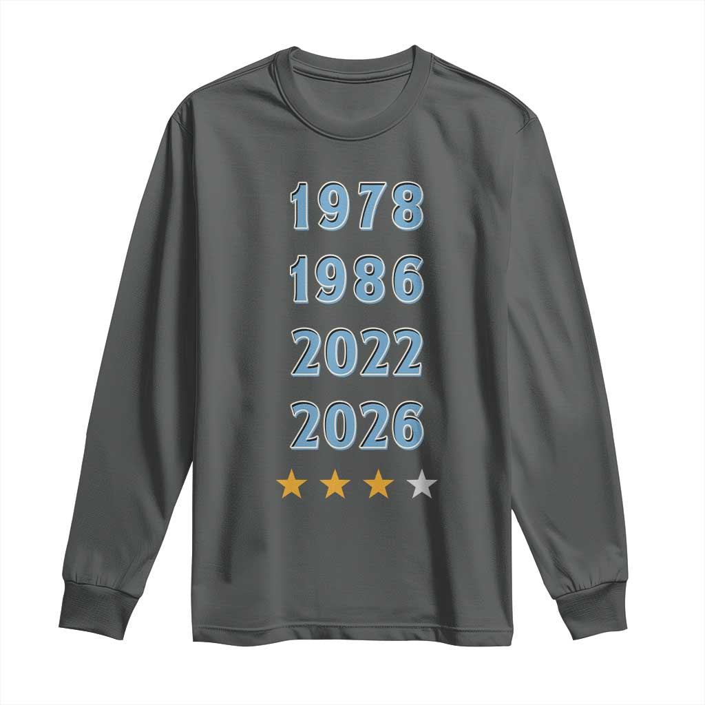Argentina Flag Pride Soccer Long Sleeve Shirt 1978 1986 2022 Future Fourth Star