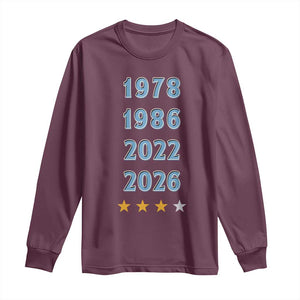 Argentina Flag Pride Soccer Long Sleeve Shirt 1978 1986 2022 Future Fourth Star