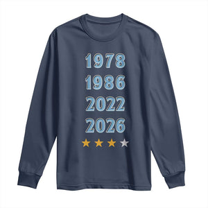 Argentina Flag Pride Soccer Long Sleeve Shirt 1978 1986 2022 Future Fourth Star