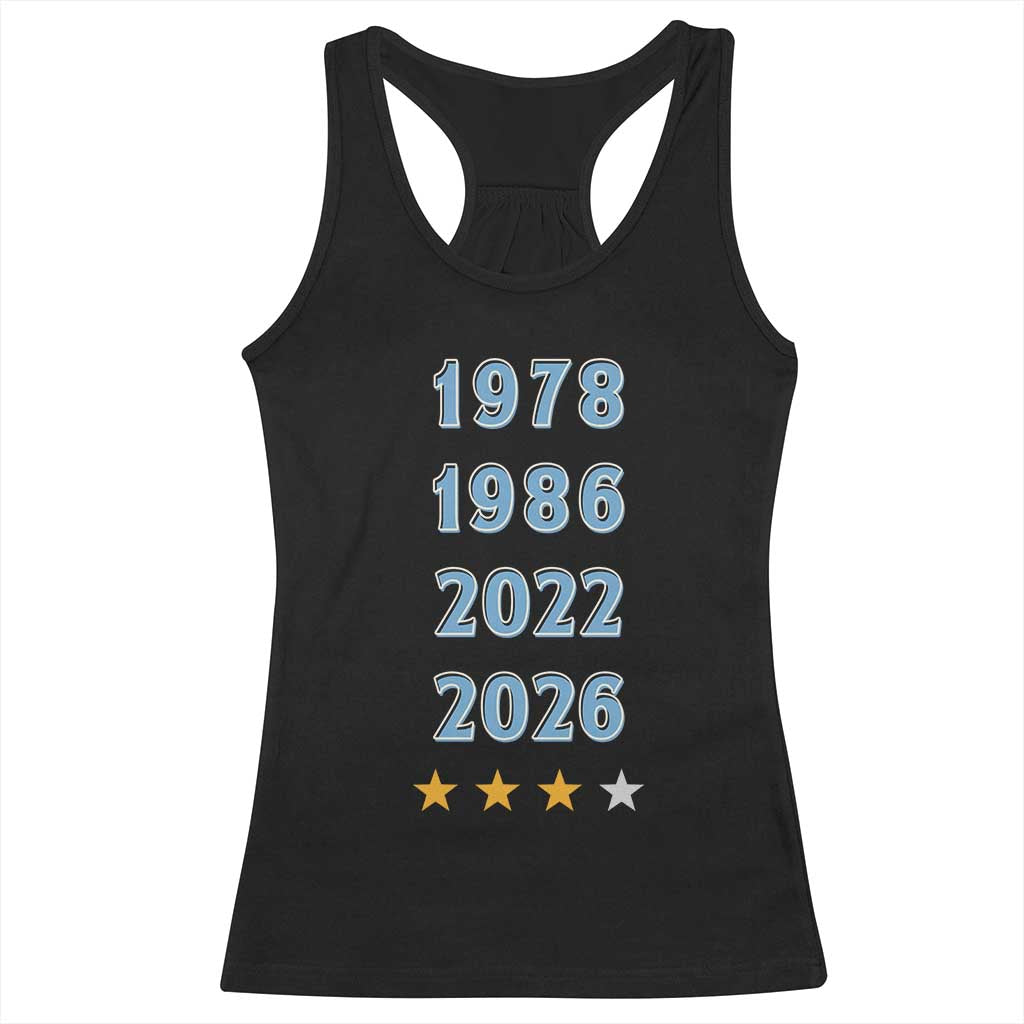 Argentina Flag Pride Soccer Racerback Tank Top 1978 1986 2022 Future Fourth Star TS12 Black Print Your Wear