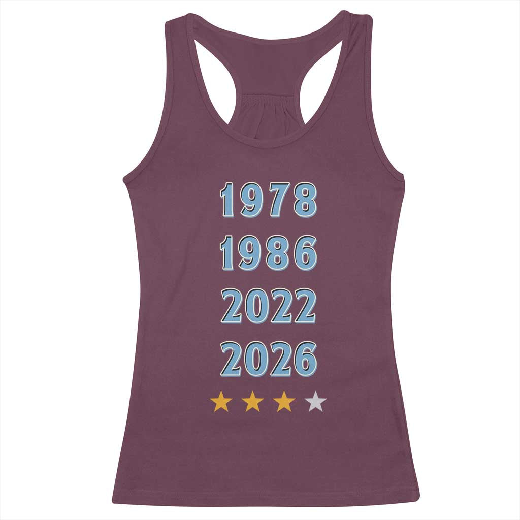 Argentina Flag Pride Soccer Racerback Tank Top 1978 1986 2022 Future Fourth Star