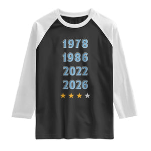 Argentina Flag Pride Soccer Raglan Shirt 1978 1986 2022 Future Fourth Star