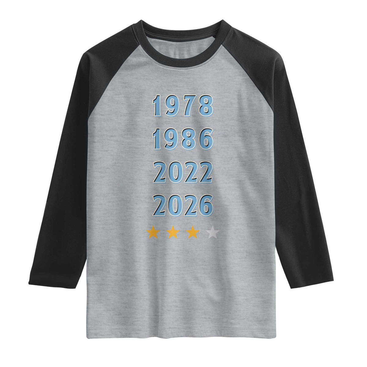 Argentina Flag Pride Soccer Raglan Shirt 1978 1986 2022 Future Fourth Star