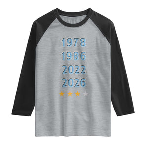 Argentina Flag Pride Soccer Raglan Shirt 1978 1986 2022 Future Fourth Star