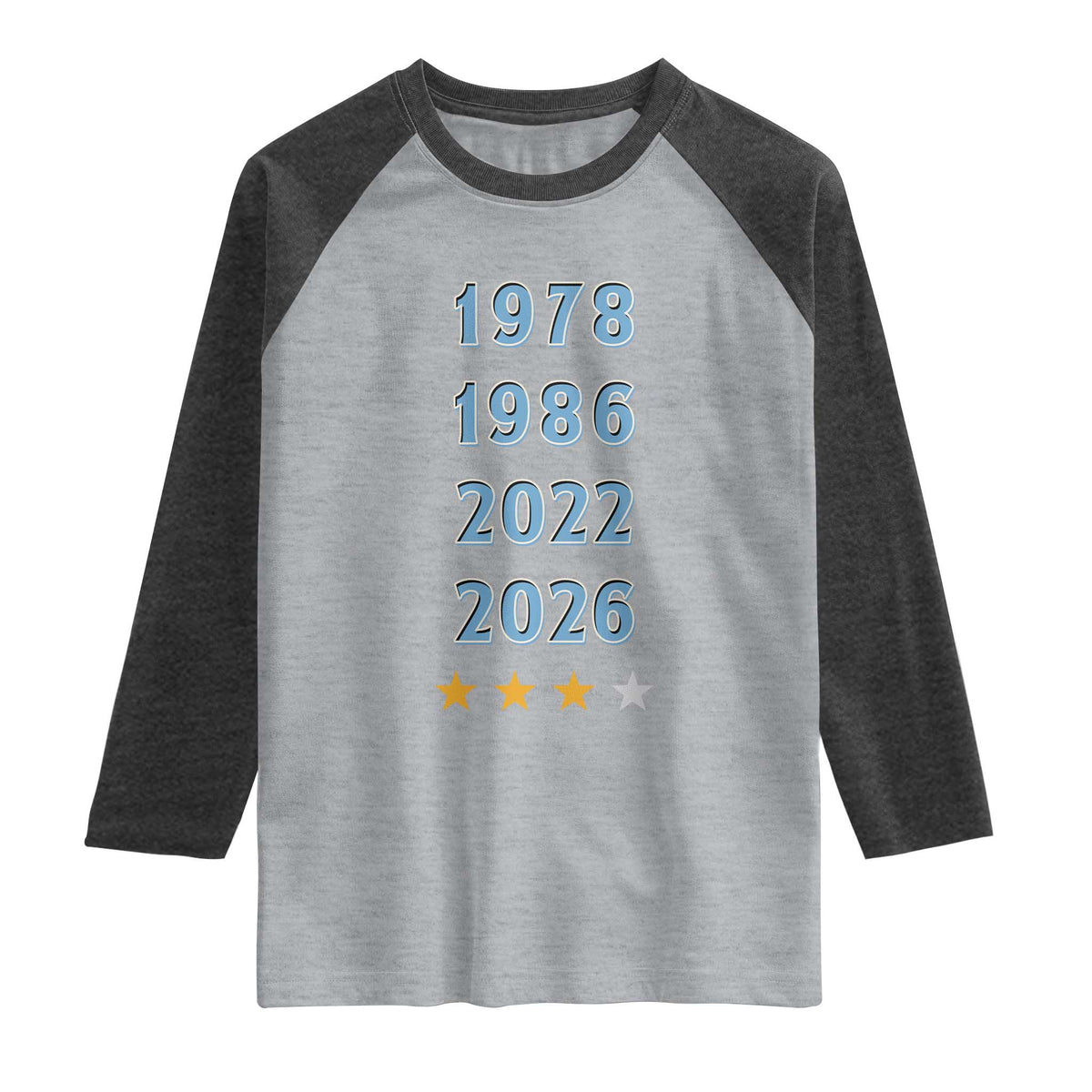 Argentina Flag Pride Soccer Raglan Shirt 1978 1986 2022 Future Fourth Star