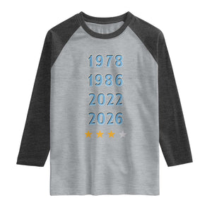 Argentina Flag Pride Soccer Raglan Shirt 1978 1986 2022 Future Fourth Star