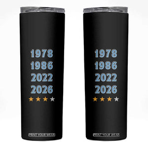 Argentina Flag Pride Soccer Skinny Tumbler 1978 1986 2022 Future Fourth Star
