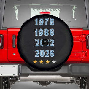 Argentina Flag Pride Soccer Spare Tire Cover 1978 1986 2022 Future Fourth Star