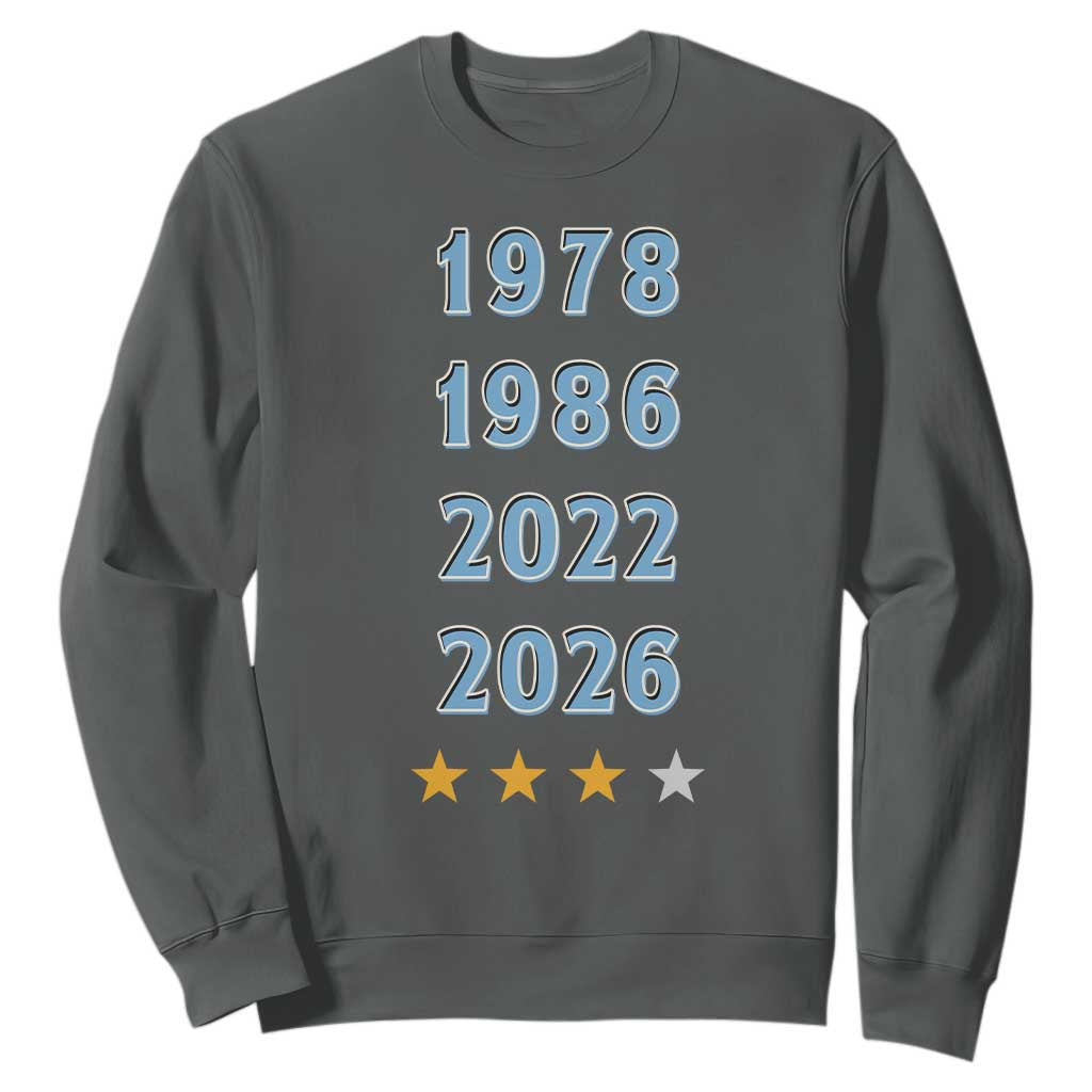 Argentina Flag Pride Soccer Sweatshirt 1978 1986 2022 Future Fourth Star