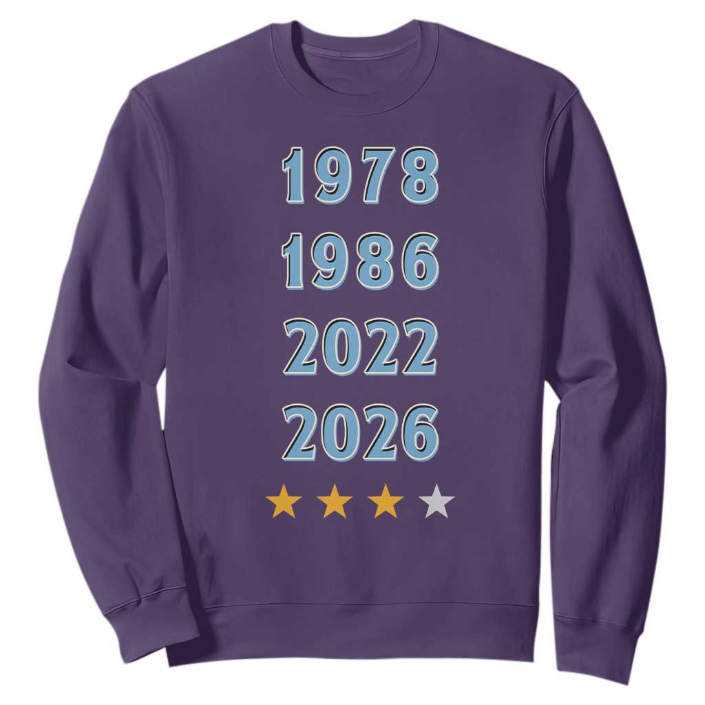 Argentina Flag Pride Soccer Sweatshirt 1978 1986 2022 Future Fourth Star
