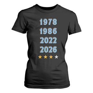 Argentina Flag Pride Soccer T Shirt For Women 1978 1986 2022 Future Fourth Star