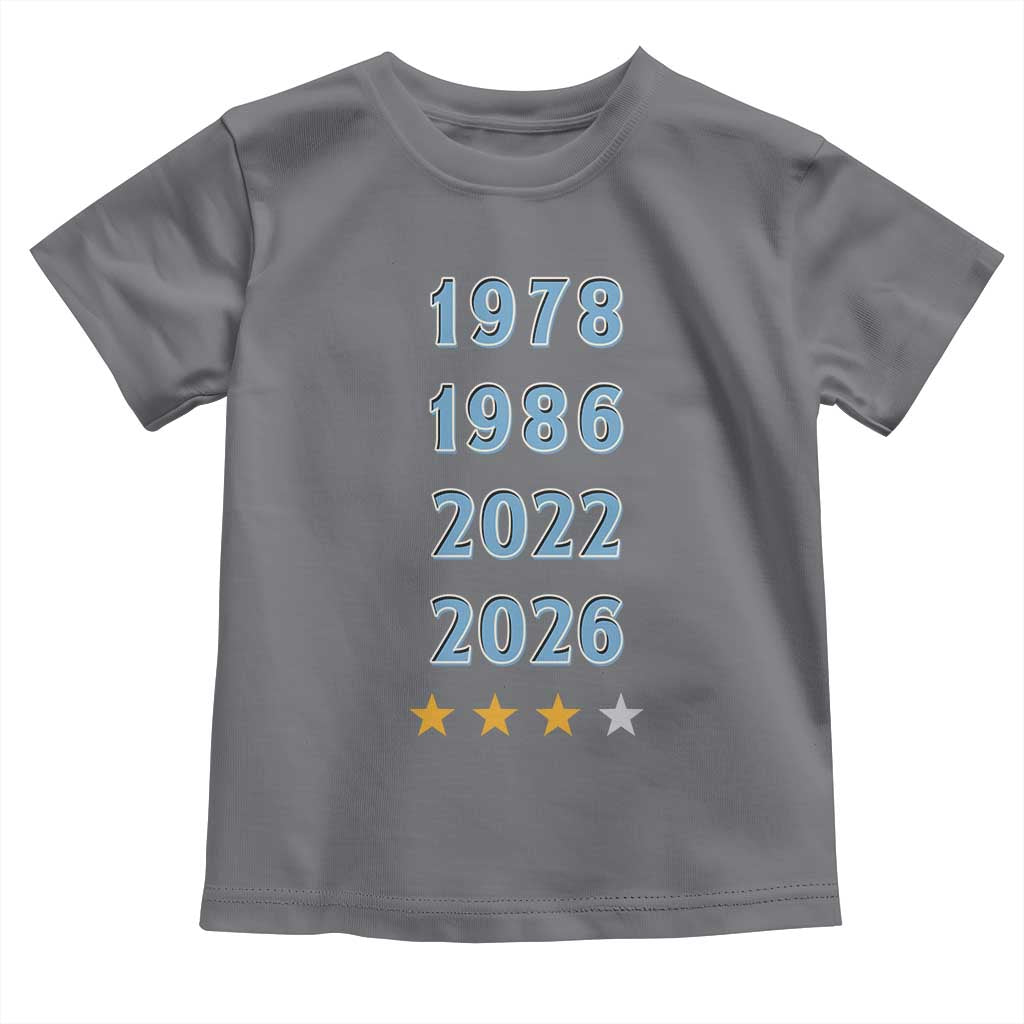 Argentina Flag Pride Soccer Toddler T Shirt 1978 1986 2022 Future Fourth Star