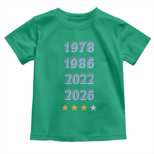 Argentina Flag Pride Soccer Toddler T Shirt 1978 1986 2022 Future Fourth Star