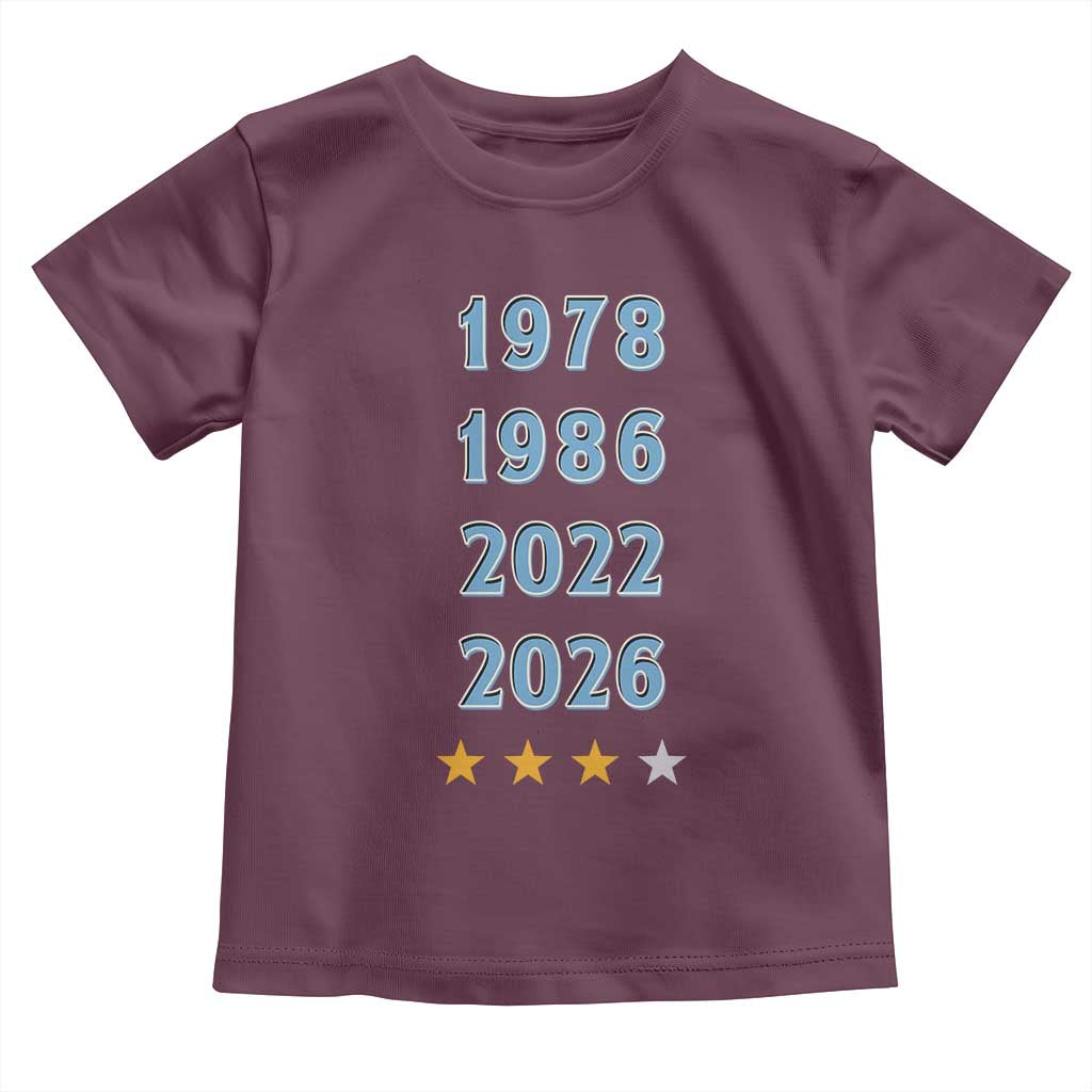 Argentina Flag Pride Soccer Toddler T Shirt 1978 1986 2022 Future Fourth Star