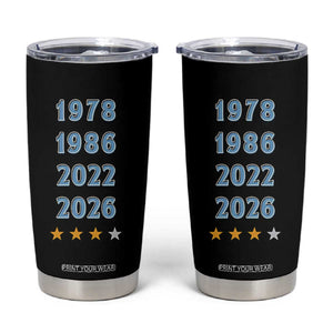 Argentina Flag Pride Soccer Tumbler Cup 1978 1986 2022 Future Fourth Star