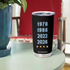 Argentina Flag Pride Soccer Tumbler Cup 1978 1986 2022 Future Fourth Star