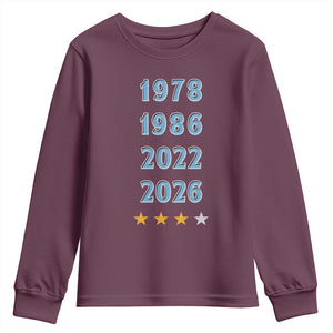 Argentina Flag Pride Soccer Youth Sweatshirt 1978 1986 2022 Future Fourth Star