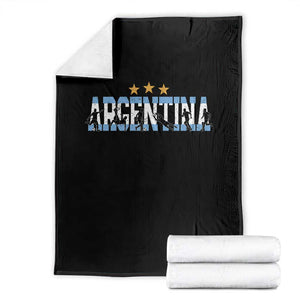 Proud Argentina Futbol Supporter National Pride Gift Throw Blanket