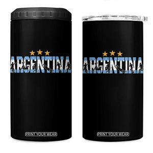Proud Argentina Futbol Supporter National Pride Gift 4 in 1 Can Cooler Tumbler
