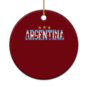 Proud Argentina Futbol Supporter National Pride Gift Ceramic Ornament