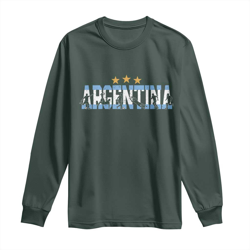 Proud Argentina Futbol Supporter National Pride Gift Long Sleeve Shirt
