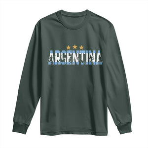 Proud Argentina Futbol Supporter National Pride Gift Long Sleeve Shirt