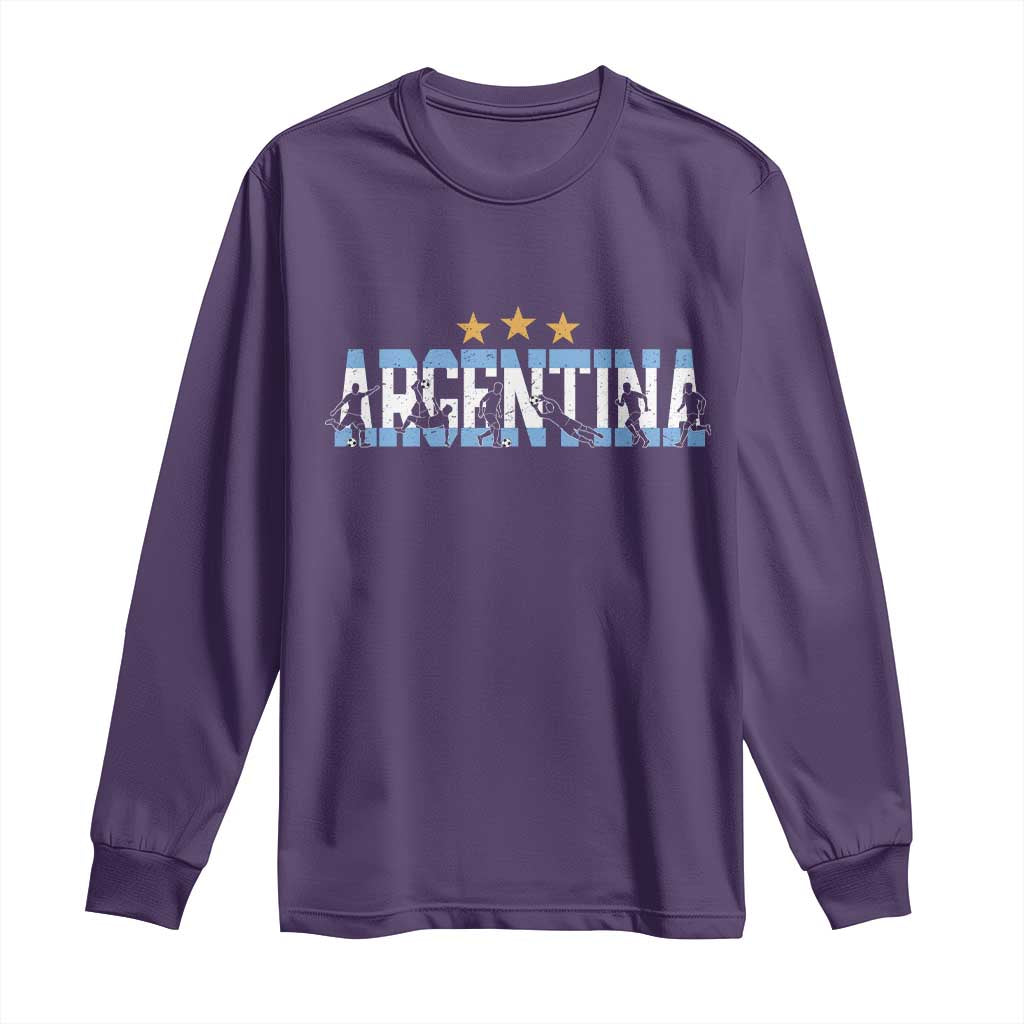 Proud Argentina Futbol Supporter National Pride Gift Long Sleeve Shirt