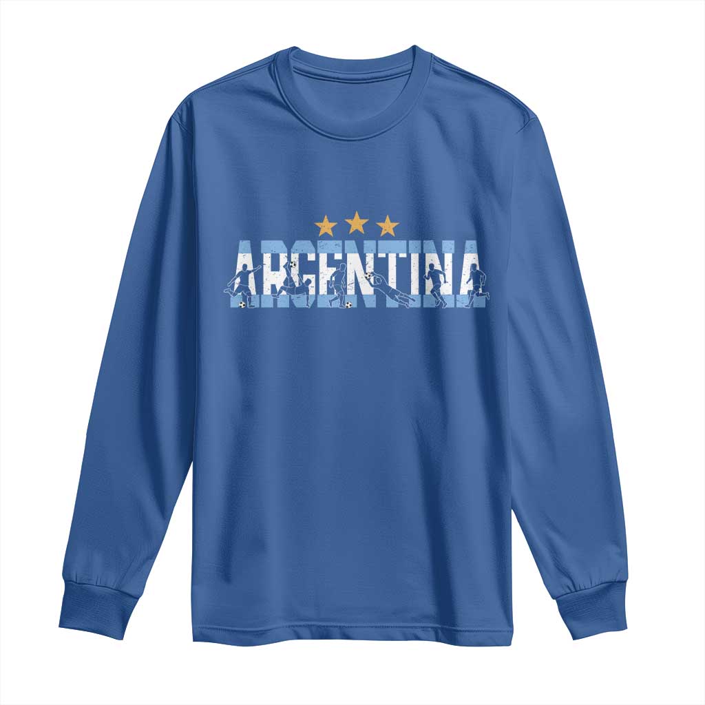 Proud Argentina Futbol Supporter National Pride Gift Long Sleeve Shirt