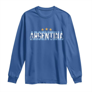 Proud Argentina Futbol Supporter National Pride Gift Long Sleeve Shirt