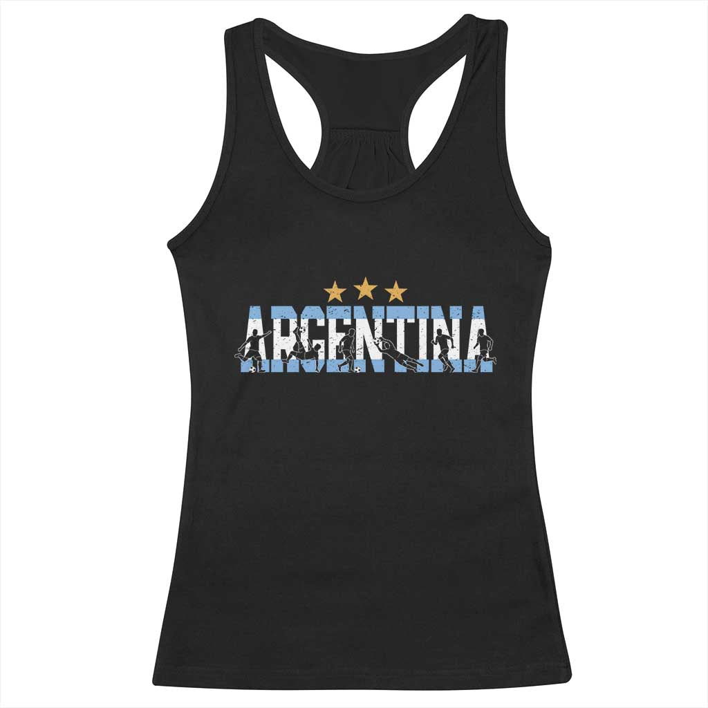 Proud Argentina Futbol Supporter National Pride Gift Racerback Tank Top