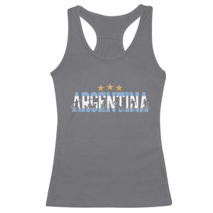 Proud Argentina Futbol Supporter National Pride Gift Racerback Tank Top