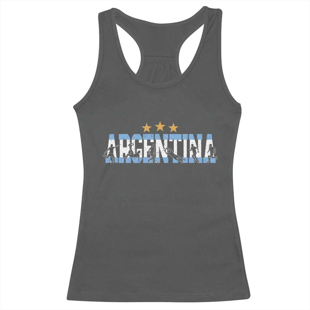 Proud Argentina Futbol Supporter National Pride Gift Racerback Tank Top