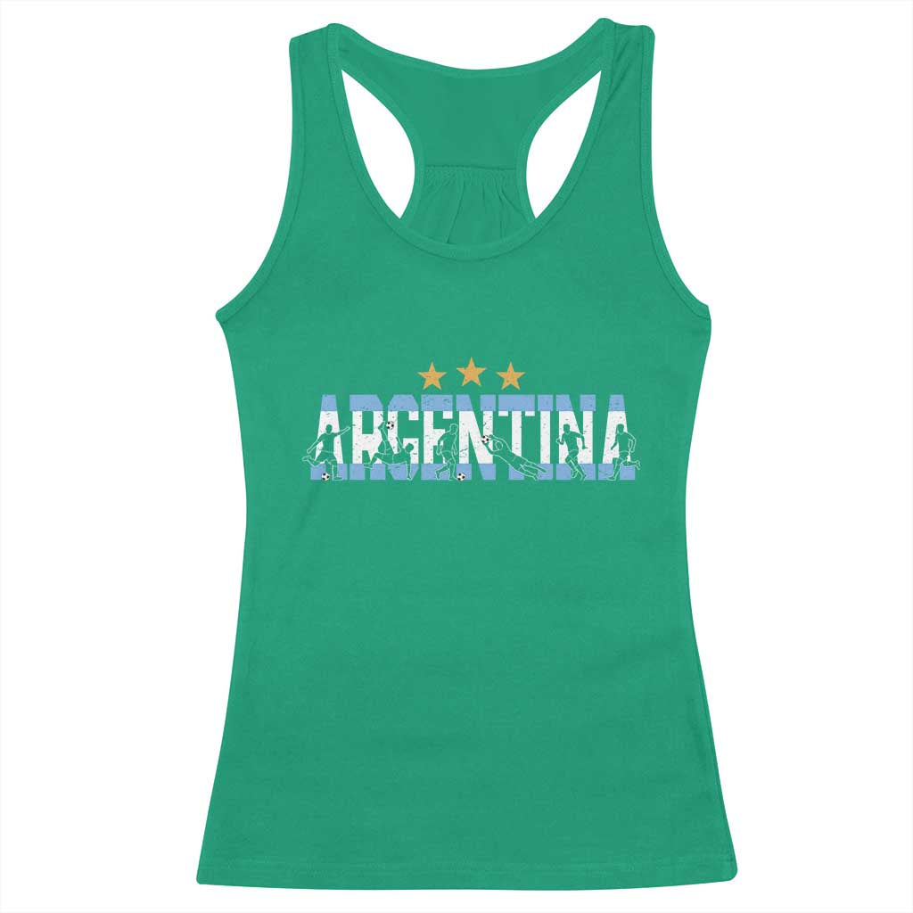 Proud Argentina Futbol Supporter National Pride Gift Racerback Tank Top