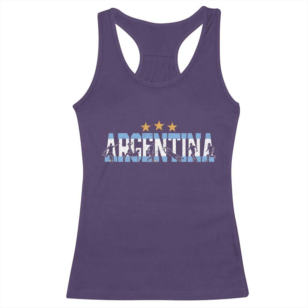 Proud Argentina Futbol Supporter National Pride Gift Racerback Tank Top