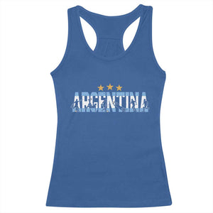 Proud Argentina Futbol Supporter National Pride Gift Racerback Tank Top