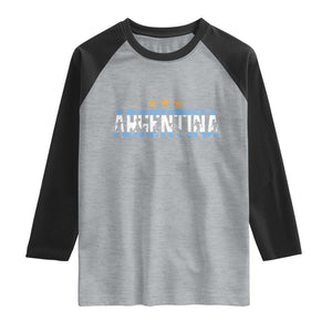 Proud Argentina Futbol Supporter National Pride Gift Raglan Shirt