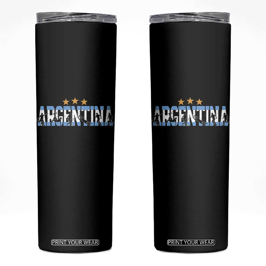 Proud Argentina Futbol Supporter National Pride Gift Skinny Tumbler