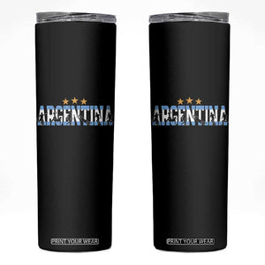 Proud Argentina Futbol Supporter National Pride Gift Skinny Tumbler