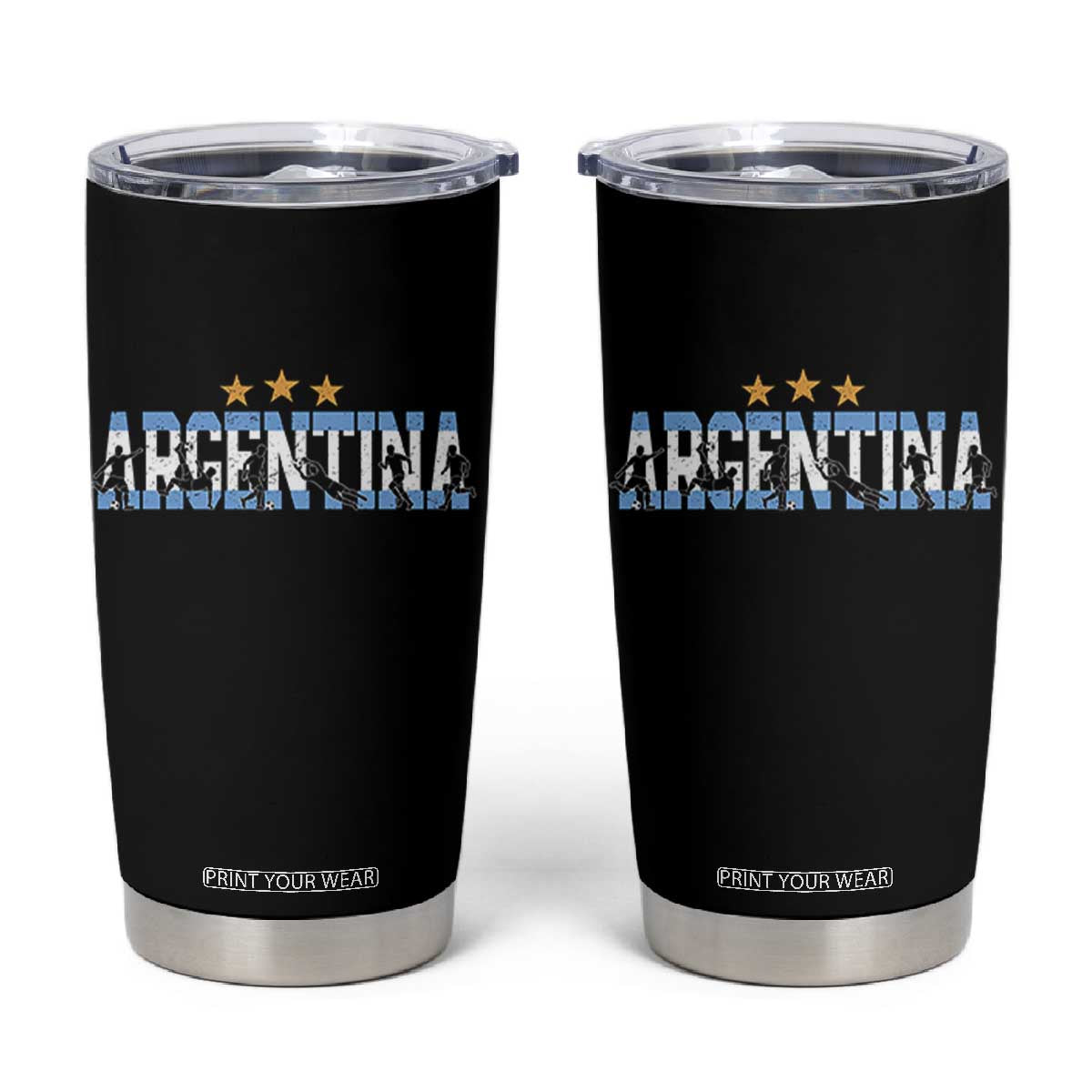 Proud Argentina Futbol Supporter National Pride Gift Tumbler Cup