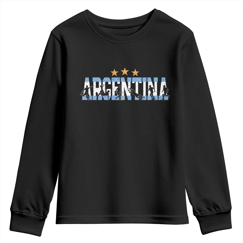 Proud Argentina Futbol Supporter National Pride Gift Youth Sweatshirt TS12 Black Print Your Wear